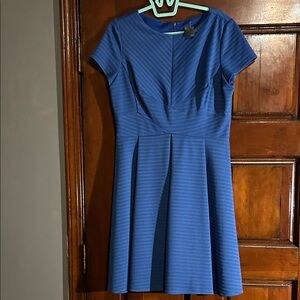 Gabby Skye Striped Blue Mini Dress